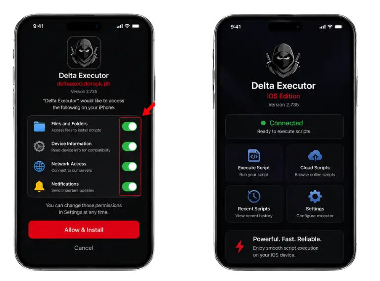 delta ios is ready to use